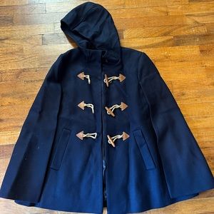 Jcrew Navy Cape Coat